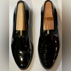 Men’s  Vero Cuoio Black Patent Leather Loafers Size: 11